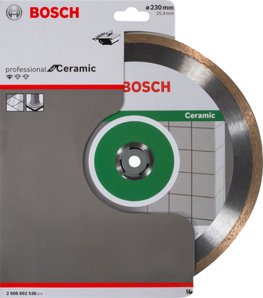 Disco de corte de diamante cerámico Bosch para azulejos.